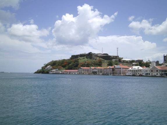 Fort George, no alto de uma colina em St. George's, capital de Granada